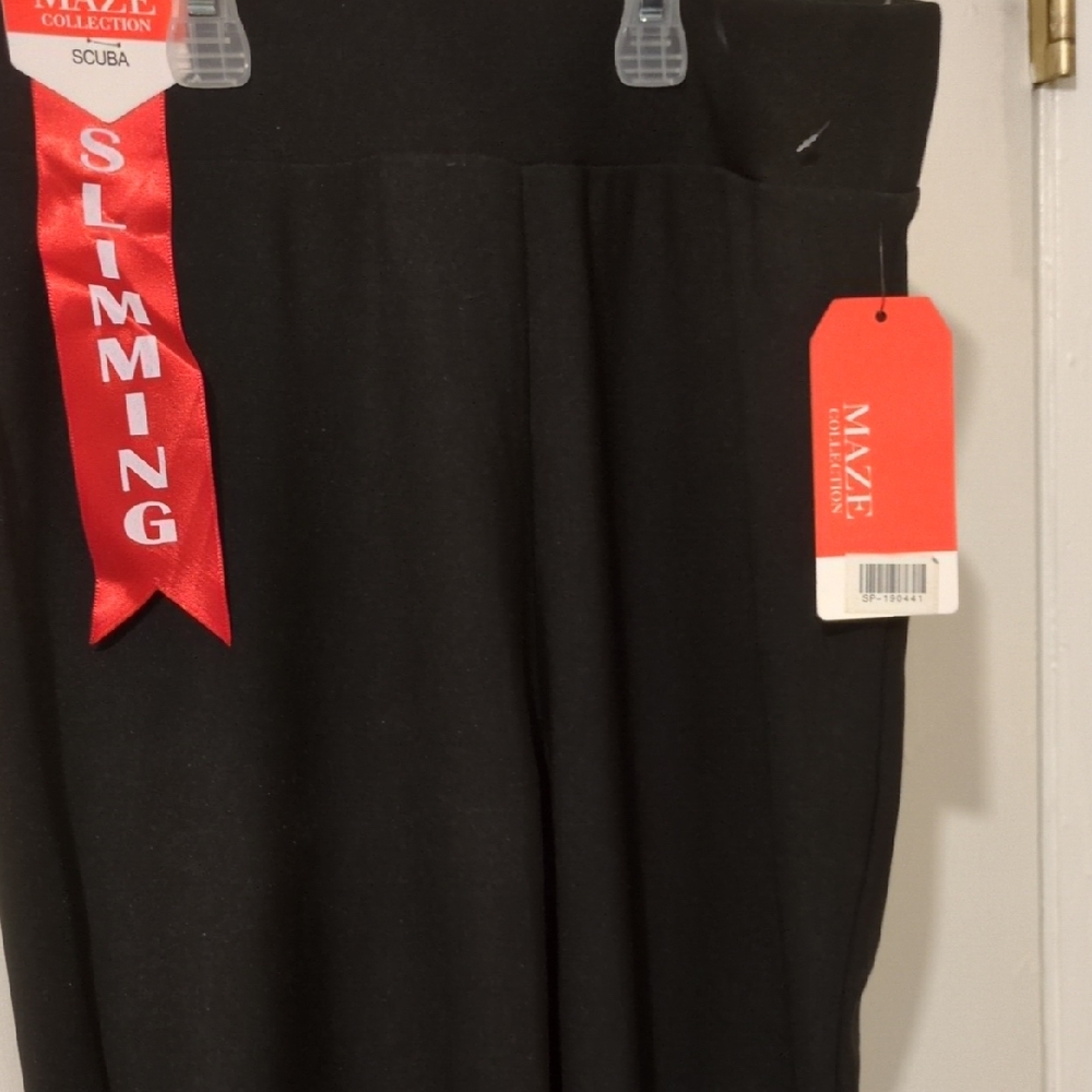 Maze Collections Scuba Black Slimming Trousers M